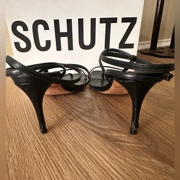 SCHUTZ Ameena Black Strappy Heels size 9 - Picture 5 of 8